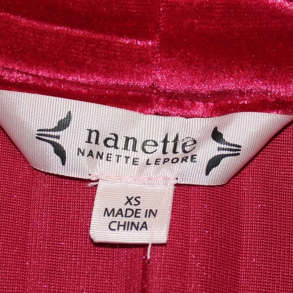 Nanette Lepore Cranberry Velvet Top - Picture 6 of 6